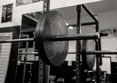Closeu up of bench press weights